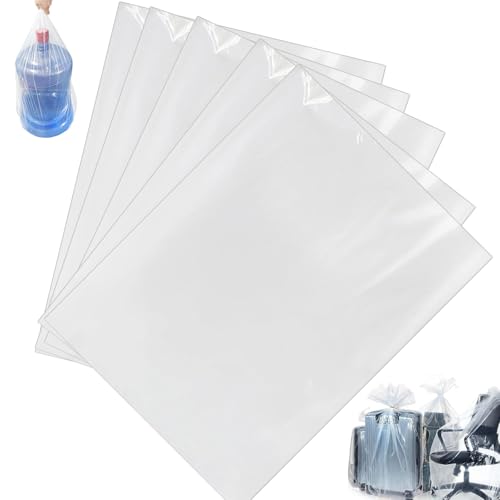 Bolsas de almacenamiento transparentes de plástico resistente en pack de 5 unidades de 40x60 2