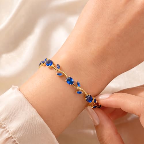 Image of SALVE Coquette Golden Tulip Bracelet for Women Stylish | Anti Tarnish Jewellery for Women, Hand Wristlet for Girls | Aesthetic Accessories for Girls, Valentine's Gift for Girlfriend