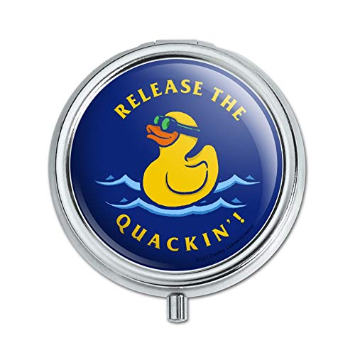 Release The Quackin' Kraken Rubber Duck Funny Humor Pill Case Trinket Gift Box