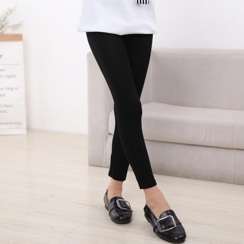 Little Girls Black Leggings Basic Toddler Girl Pants Soft Comfortable Baby Girls Leggings Pack of 53