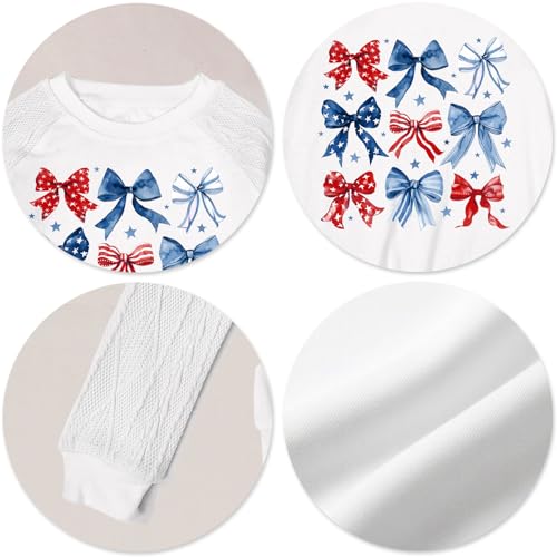 Image of CAZYCHILD Girls 4th of July Shirt Boys USA Tshirt Kids American Flag Sweatshirt Patriotic Pullover Tee Tops