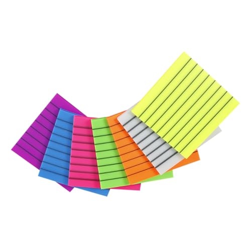 Beaupretty 防水半透明罫線入りメモパッド色 多機能書ける付箋 家 オフィス 学習用便利ステッカー