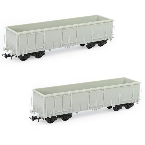 C8742JJ 2pcs HO Scale 1:87 Blank Unassembled Gondola Car Model Railway DIY Wagon