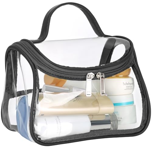 HAOGUAGUA Heavy Duty Clear Cosmetic Bag Waterproof Transparent Travel Makeup Toiletry Organizer Bag...