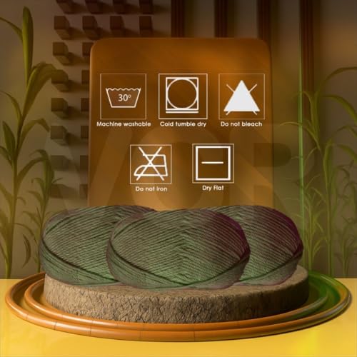Image of VCR Olive Brown Yarn, 100 Grams Hank, 190 Meters Length, Acrylic Ball for Crochet and Knitting, Soft Crosia Threads, Pack of 1 Yarn, Suitable for DIY Crafts