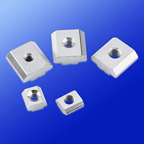 Entatial 50Pcs T Nut 2020, T Slot Nuts And Bolts, EU Type 20/30 M4/ M5/ M6 Carbon Steel Thread Slide in Hammer H - Image 2