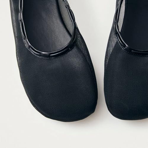 Mesh Ballet Flats for Women Round Toe Mary Jane Flats Slip on Ballerina Shoes Casual Dressy Office4