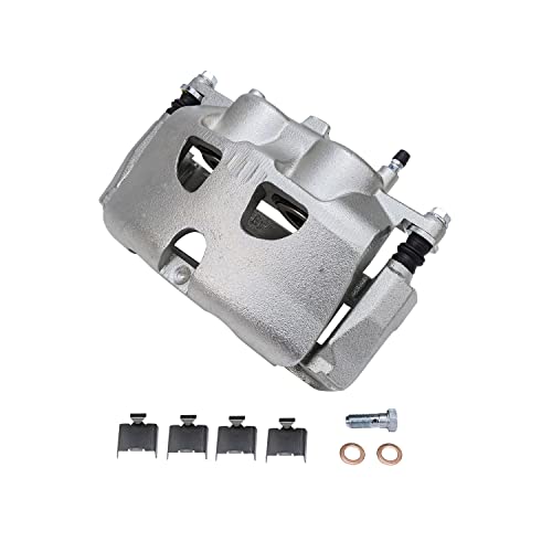 Image of Detroit Axle - Front Brake Kit for Ford 2010-2021 Expedition, 2010-2011 F-150, 2010-2021 Lincoln Navigator, Disc Brake Caliper w /Bracket Ceramic Brakes Pads w /Hardware Replacement
