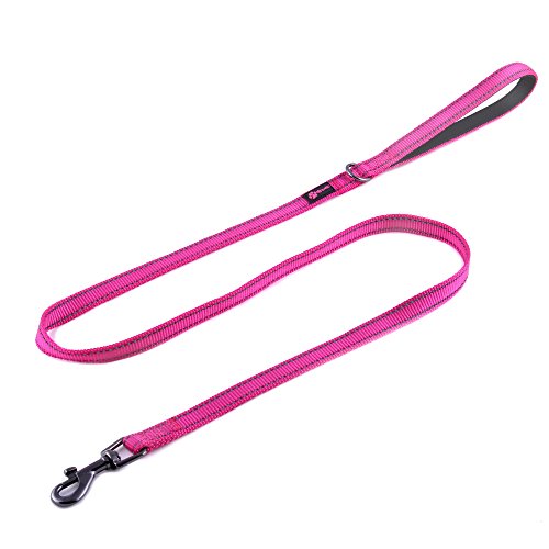 Max And Neo Small Dog Reflective Nylon Dog Leash - We Donate A Leash To A Dog Rescue For Every Leash Sold (Pink, 6X5/8) #TOP1