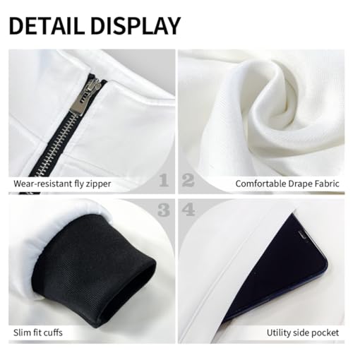 FUSURIRE Men's Varsity Bomber Jacket Zip Up Sweatshirts Long Sleeve Coat Athletic Sweater Sportswear Windbreaker XS-5XL4