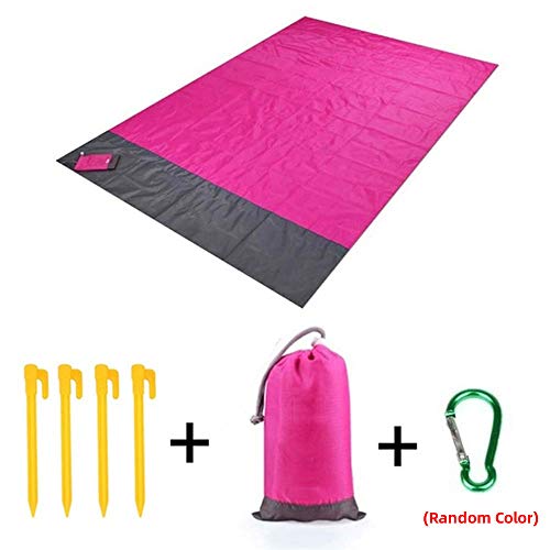 Manta de praia OYJJ livre de areia e impermeável de grandes dimensões (78,74 ”X 55,11”) com 4 estaca