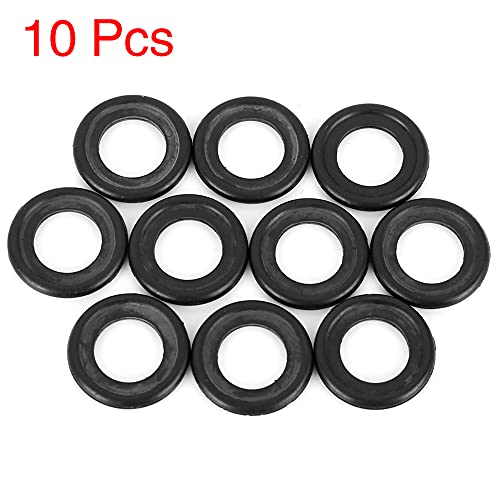 X AUTOHAUX 10Stk. M14 Gummi Ölablassschraube Dichtungen einsetzbar für Auto schwarz
