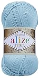 Alize Diva Silky Effect 100% Microfiber Acrylic Yarn 1 Ball skeins 100gr 383yds Color (346 - Sky Blue)