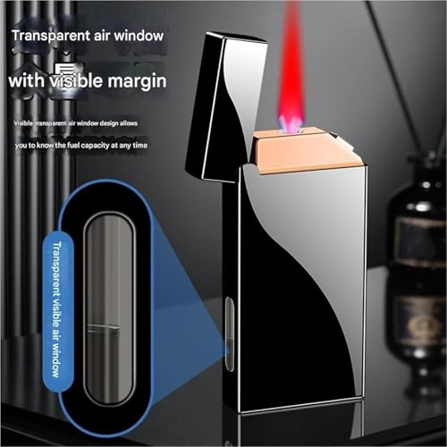 Encendedor de llama ajustable con cámara de aire visible y diseño de metal 5
