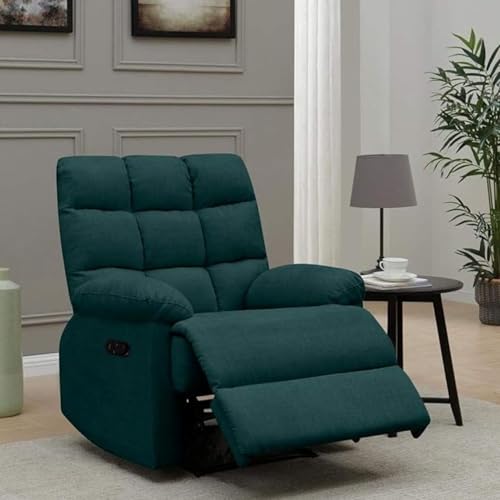 Image of Torque - Flumin 1 Seater Fabric Manual Recliner | Recliner Chair for Living Room, Office, Bedroom (Teal) | 1 Year Warranty