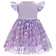 FYMNSI Baby Mädchen Meerjungfrau Kleid Kleinkinder Kinder Prinzessin Tüll Tütü Geburtstag Partykleid A-Linie Festliches Festkleid Sommerkleid Freizeitkleid Lila 5-6 Jahre