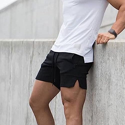 Men's 3-Point Solid Color Shorts Daily Leisure and Comfortable Shorts Fitness Exercise Pure Cotton Thin Shorts3