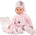 Götz 1661045 Cookie Ladies & Spots Puppe - 48 cm große Babypuppe mit blauen Schlafaugen, ohne Haare, einem Weichkörper - 7-teiliges Set