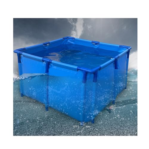 Above Ground Fish Pond with Stand 1x1x0.45m Blue