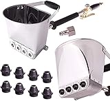 verputzmaschine klein Spritzdüsen aus Metall: In der Standardausstattung erhalten Sie langlebige Metalldüsen mit dem Durchmesser von 19 mm. Im Set sind zusätzlich 4 x 11 mm und 4 x 9 mm Spritzdüsen aus Metall enthalten