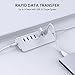 AUKEY [Upgraded] USB Hub 3.0, Aluminum 7 Port USB 3.0 Data Hub with 12V/2.5A Power Adapter, 3.3ft USB Cable for MacBook Air, Mac Mini, iMac, Laptop, PC, USB Flash Drives, Hard Drive (Silver)