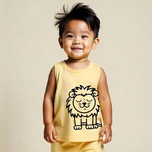 Image of minicult kids Kids Cotton Shorts and Matching Tshirt Coord clothing set with Cute Prints Clothing Set (200gsm Cotton Fabric)(pack of 2)