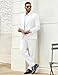 COOFANDY Mens 2 Piece Suits Dress Tuxedo Set Relaxed Fit Two Buttons Travel Blazer and Pants Suit Separates White