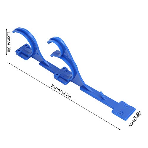 Miniatura 2 de Buachois 2 Piezas Colgador De Plástico Para Piscina, 31x11x4cm Ganchos Para Colgar Accesorios De Piscina, Colocación Soporte De Manguera De Vacío Con Tornillos Para Recogedor Hojas Herramientas Jardín