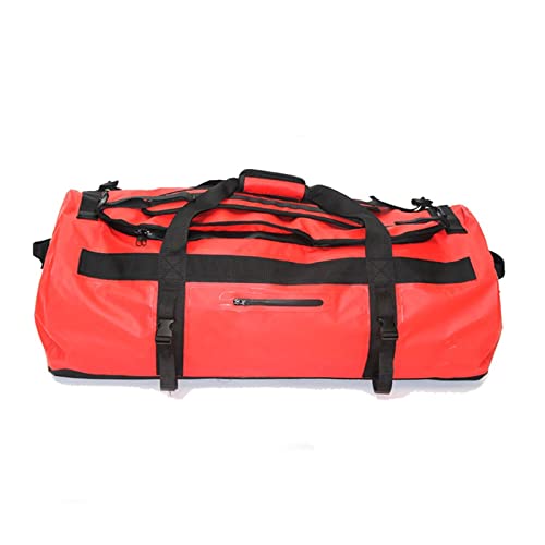 Hiking Daypacks Outdoor Swimming Waterproof Bag Fishing Dry Bag Camping Fitness Sailing Water Resistant Bag Trekking River Shoulder Ocean Pack (Color : Red90L)