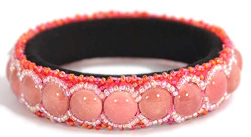 Bracelet jonc rose en porcelaine idéal pour sublimer vos tenues d'été