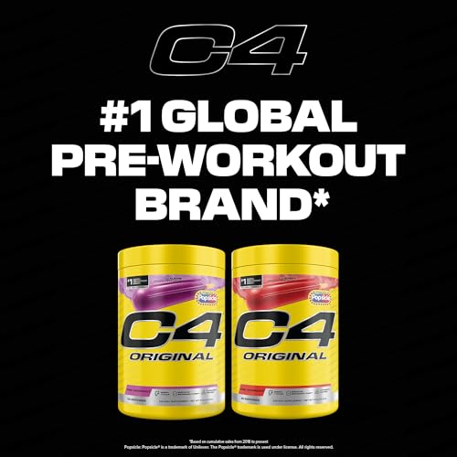 Image of Cellucor C4 Original Pre Workout - POPSICLE Grape - Pre-Workout for Endurance, Focus & Performance with 200mg Caffeine, Beta-Alanine, Creatine Nitrate, L-Arginine & PeptiPump - Sugar Free, 50 Servings