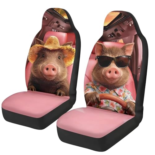 Housses de siege de voiture avant cochon pour des trajets quotidiens confortables