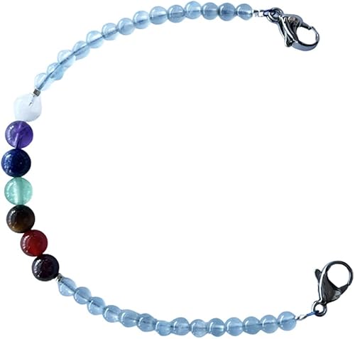 Pulsera de identificación médica de 7 chakras con cristales de chakras intercambiables de 7 chakras, pulsera de identificación médica, reemplazo de