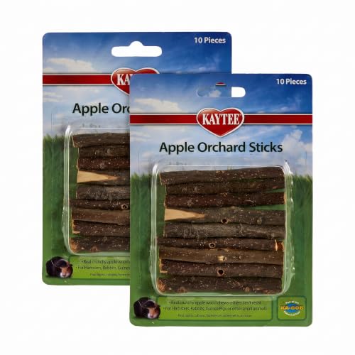 Kaytee Apple Orchard Sticks for Rabbits, Guinea Pigs, Hamsters or Other Small Animals, 10 Count (Pack of 2) - image 1