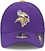 New Era Unisex-Adult NFL 39THIRTY Team Color Primary Primary Logo Stretch Fit Flex Football Cap Hat - Minnesota Vikings Purple - Medium/Large