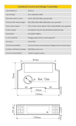 Transducteur AC pour eliminer les erreurs de mesure 4-20mA