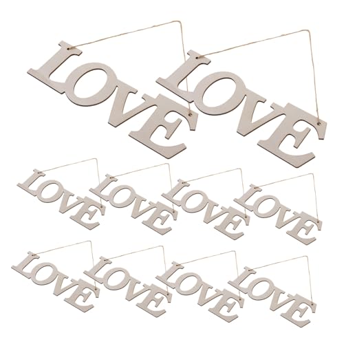 Angoily 1 Set Di Strisce Di Artigianato In Legno Gioielli Bomboniere Forniture Per Relazioni Di Lettere Sparse Cartelli Decorativi Adesivi A Forma Di Cuore In Lamina