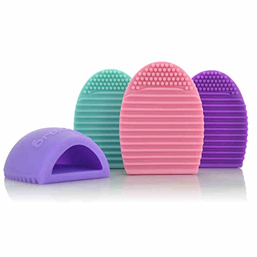 Silicone Makeup Brush Wash Finger Glove Scrubber Pad Cosmetic Brushes Cleaner, Multicolor (S, 4)-picture-56
