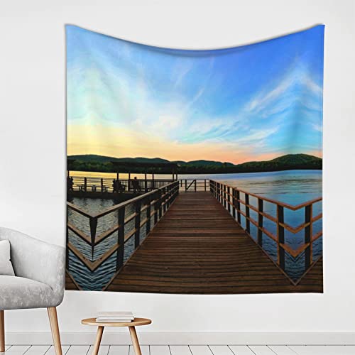 Tapisserie murale Evealyn en tissu haut de gamme style ciel calme epure