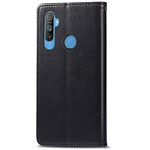 UBERANT Capa para Realme C3, com suporte de cartão, resistente a arranhões, couro de poliuretano à p