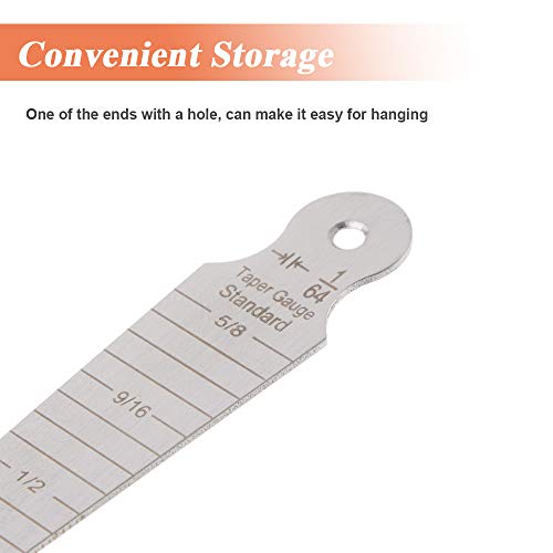Mesee Taper Gage, 1-15mm Stainless Steel Taper Welding Gauge Inch & Metric Feeler Gap Hole Measuring Tool for Tapering Measurement 7 Mesee Taper Gage, 1-15mm Stainless Steel Taper Welding Gauge Inch & Metric Feeler Gap Hole Measuring Tool for Tapering Measurement - Image 7