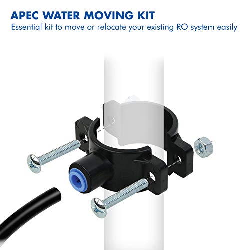 Apec Water Systems Replacement Feed Water Adapter & Drain Saddle Valve For Undersink System (Movekit) #TOP3