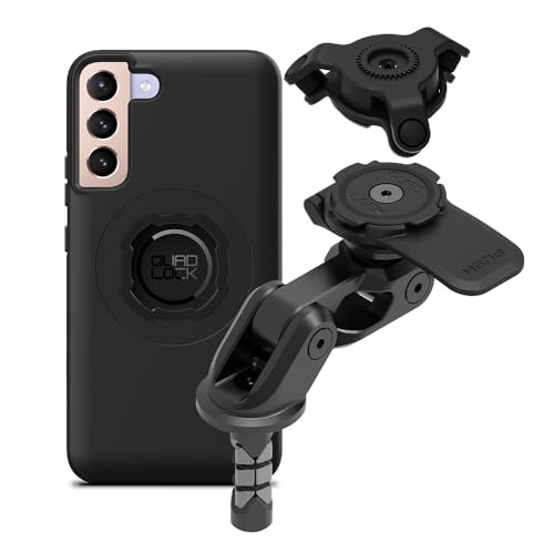 Image of Quad Lock Motorcycle Fork Stem Mount PRO Kit with Vibration Dampener and MAG Phone Case for Galaxy S22+
