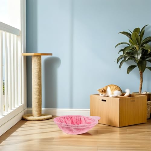 Hamac pour chat en peluche rose Abaodam pour arbre à chat - 8
