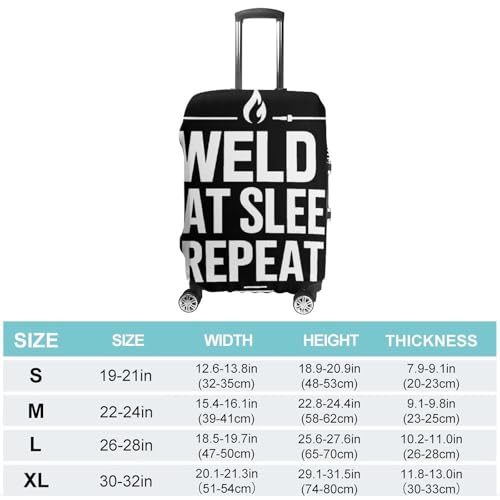 Welder Weld Eat Sleep Repeat Luggage Covers Washable Travel Suitcase Cover Elastic Baggage Protector2