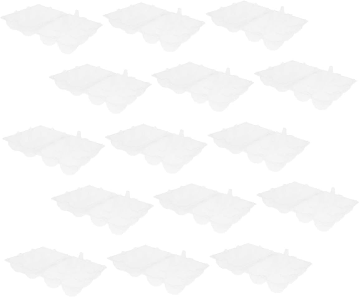 15Pcs Transparent Goose Egg Storage Box Clear Plastic Egg Holder with Compartments Portable and Reusable Egg Carton for Refrigerator Versatile Kitchen Organizer