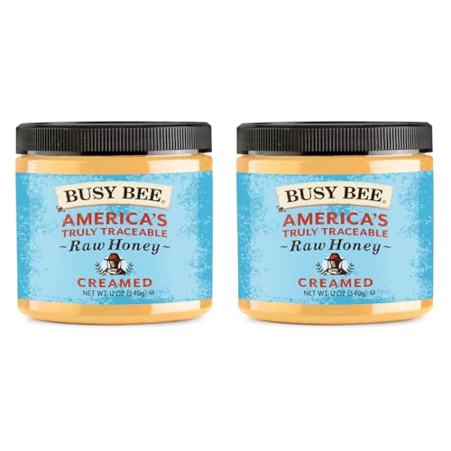 Miel cruda cremosa sin filtrar Busy Bee 12 oz x2