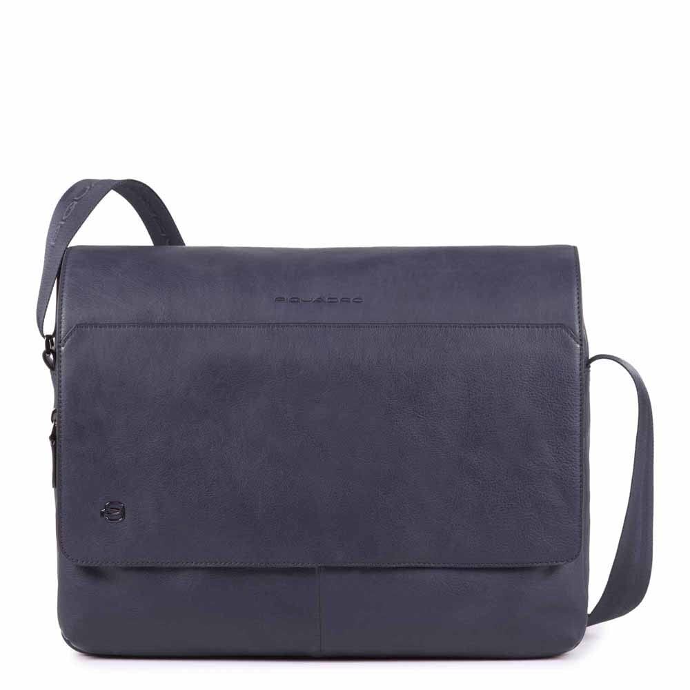 PIQUADRO Black Square Men's Messenger Bag, blue, Taglia unica, Contemporary
