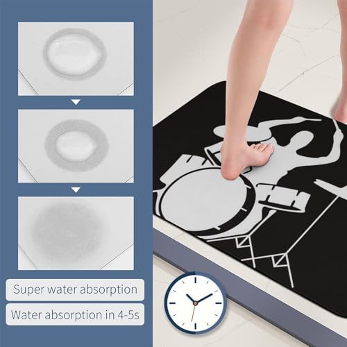 Tapis de bain diatomée antidérapant absorbant pour douche et paillasson - 7