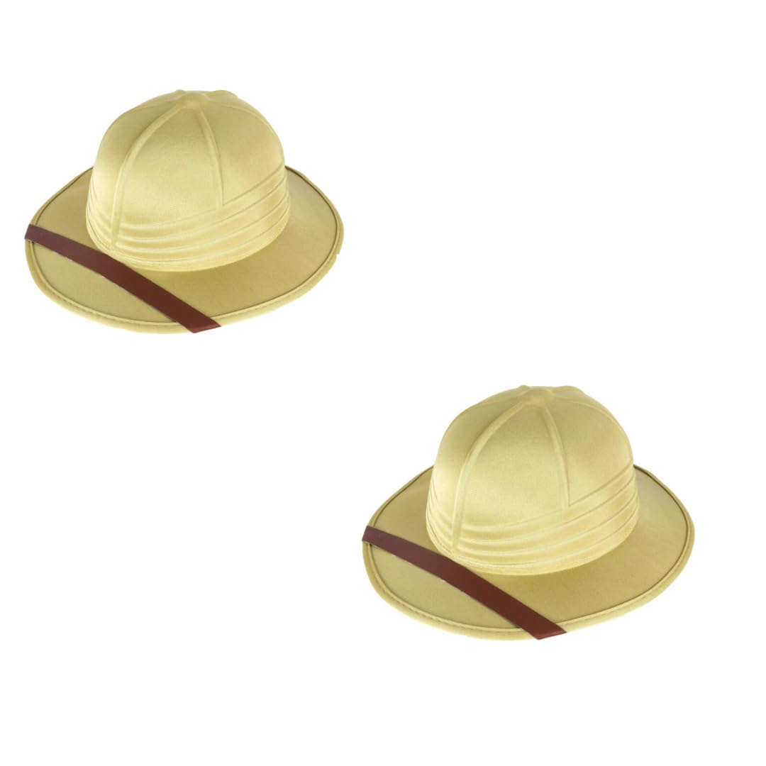 labreeze Safari Pith Hat (Adult) – Set of 2 – Classic Explorer Jungle Adventure Hats for Fancy Dress, Costume Parties, and Outdoor Role Play